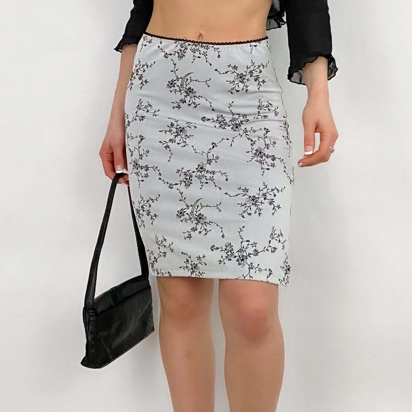 90's Floral Skirt - Small
