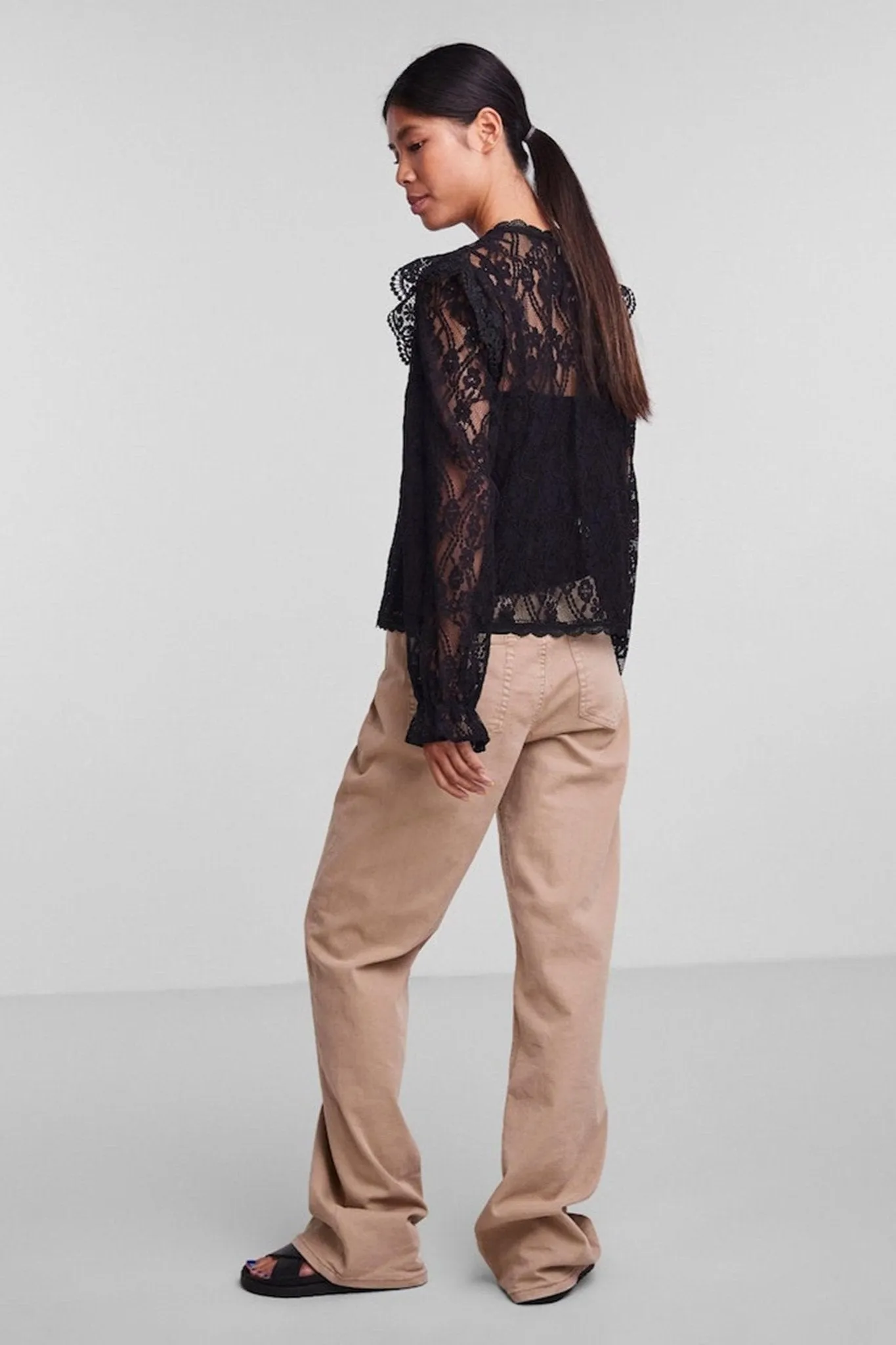 Allie Lace Bluse - Black