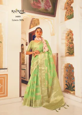 Allin Pure Linen Weaving Saree