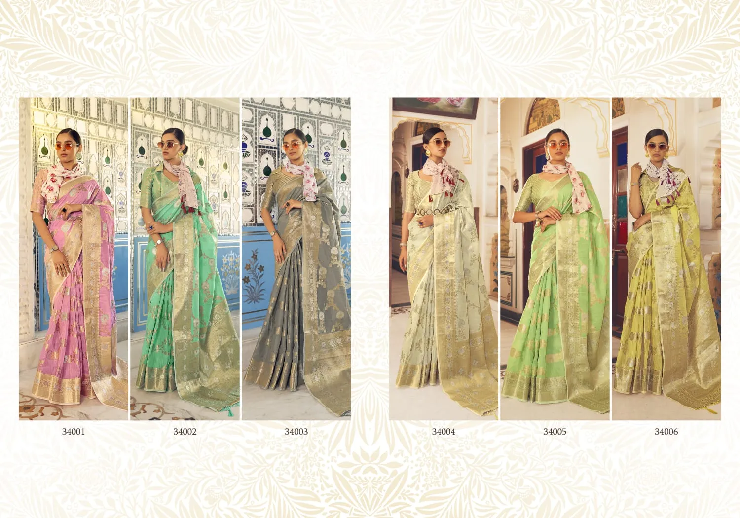 Allin Pure Linen Weaving Saree