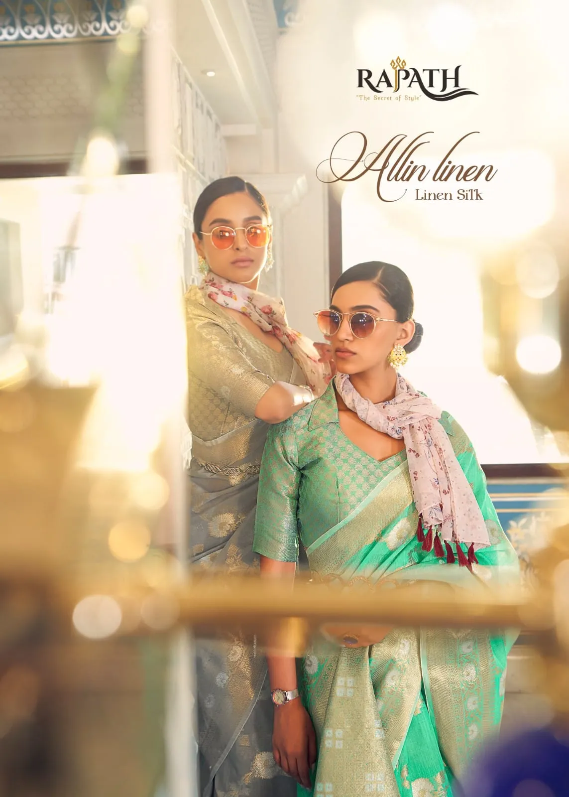Allin Pure Linen Weaving Saree