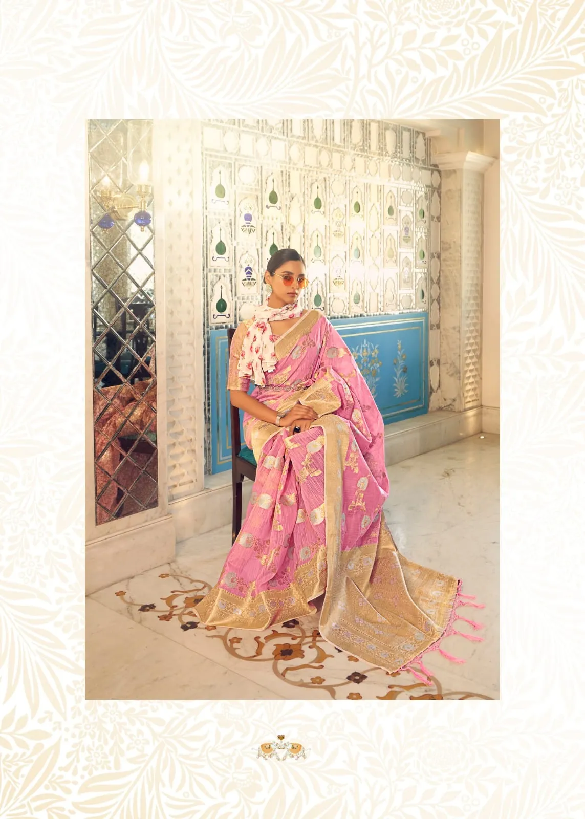 Allin Pure Linen Weaving Saree
