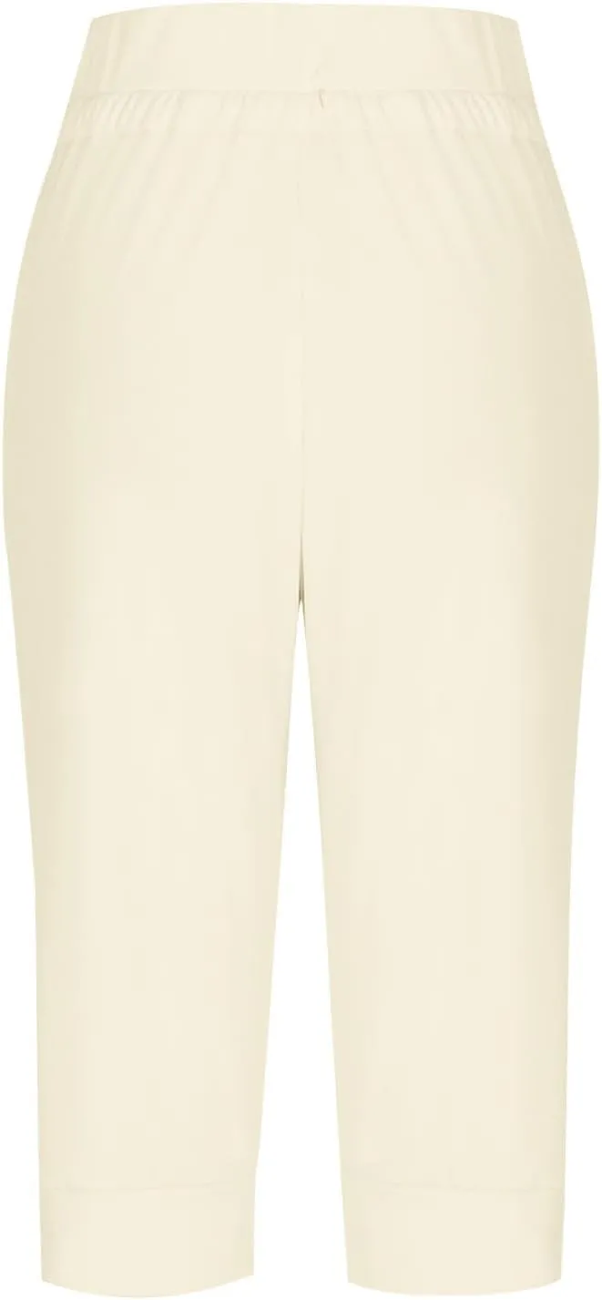Athletic Works Capris for Women Plus Size Cropped Joggers Drawstring Yoga Pants Pockets Soft Sweatpants