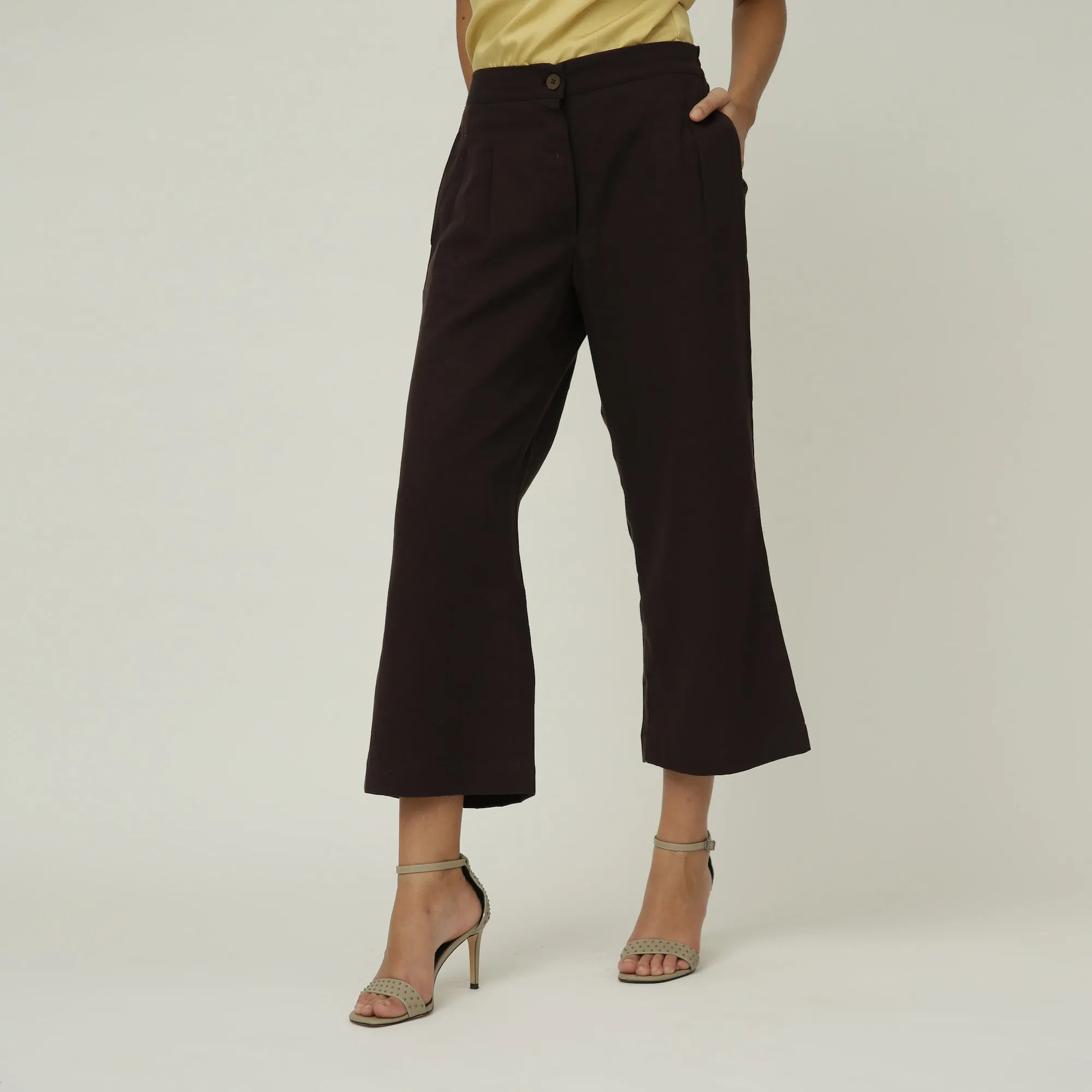 Autumn Rust Kimono Top With Coffee Brown Pant | Chic Comfort