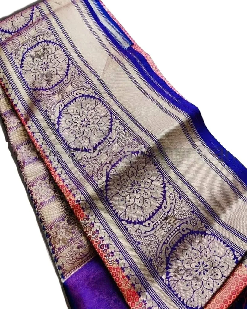 Banaras Kora Organza Saree with Kanjivaram Borders | Gift Saree