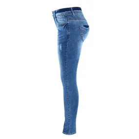 Basic Chic Style Fading Stretch Skinny Ture Denim Jeans