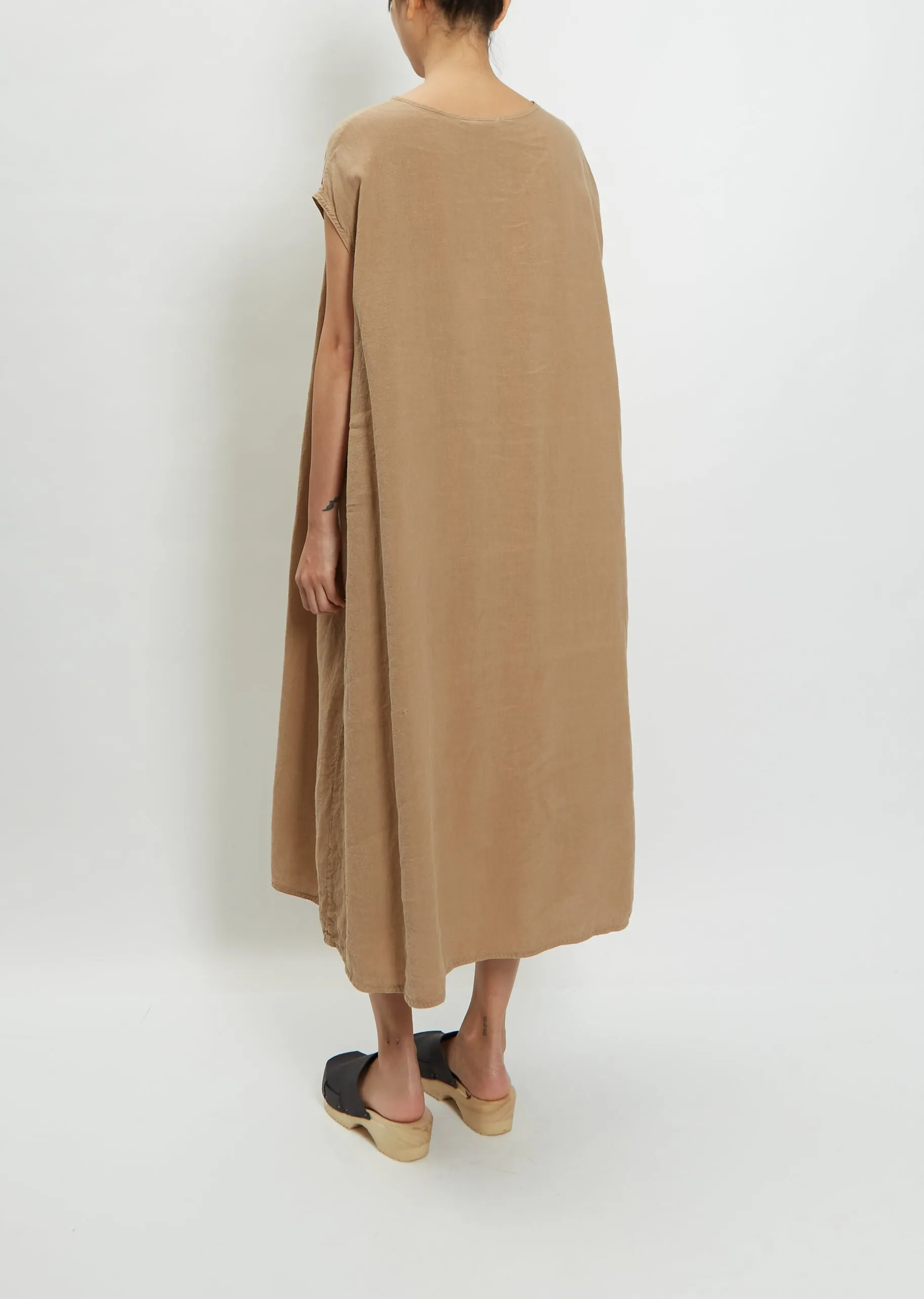 Boatneck Tunic Dress — Beige