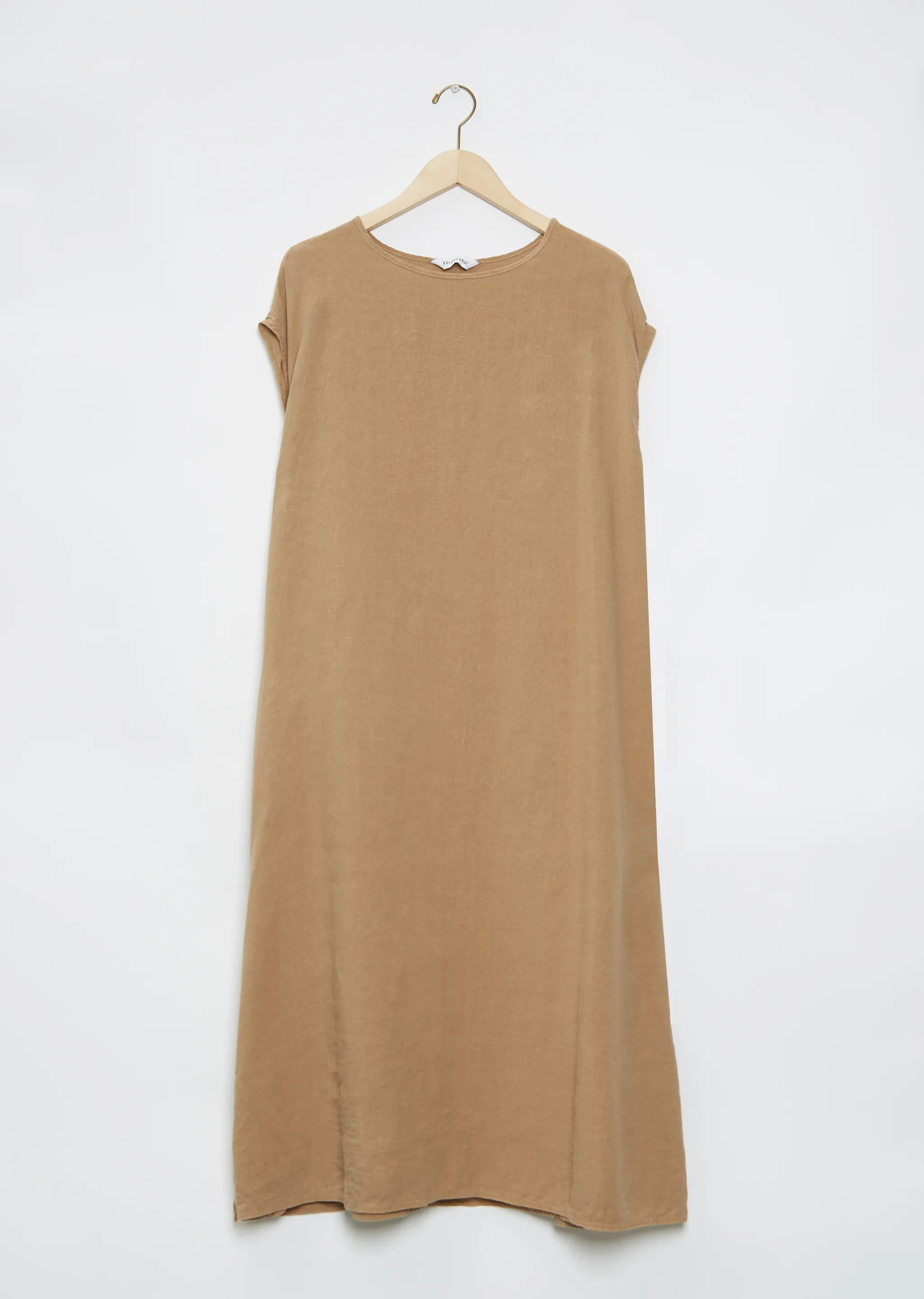 Boatneck Tunic Dress — Beige