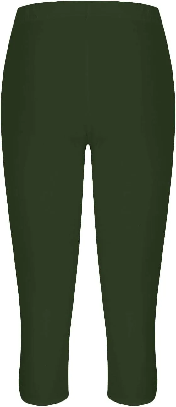 Capris Leggings for Women Summer Dressy Cropped High Waist Yoga Pants Stretchy Leggings Workout Compression Pant