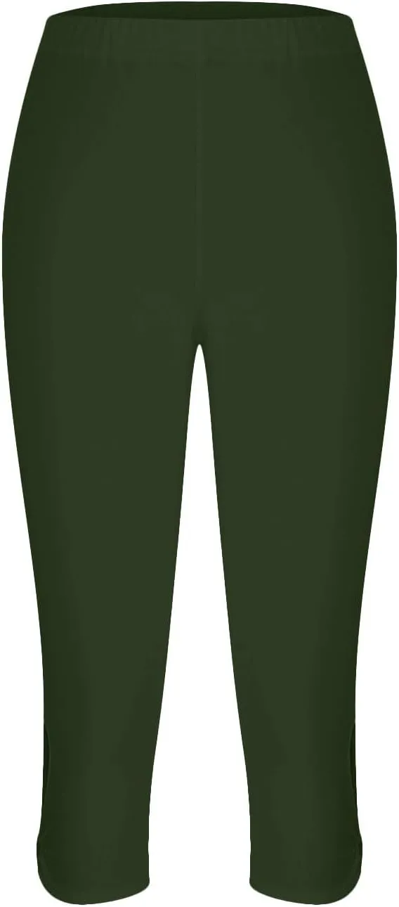 Capris Leggings for Women Summer Dressy Cropped High Waist Yoga Pants Stretchy Leggings Workout Compression Pant
