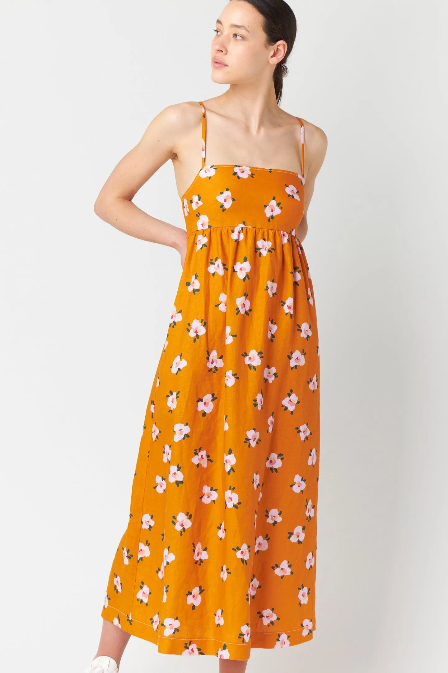 Carlotta Sundress - Tangerine