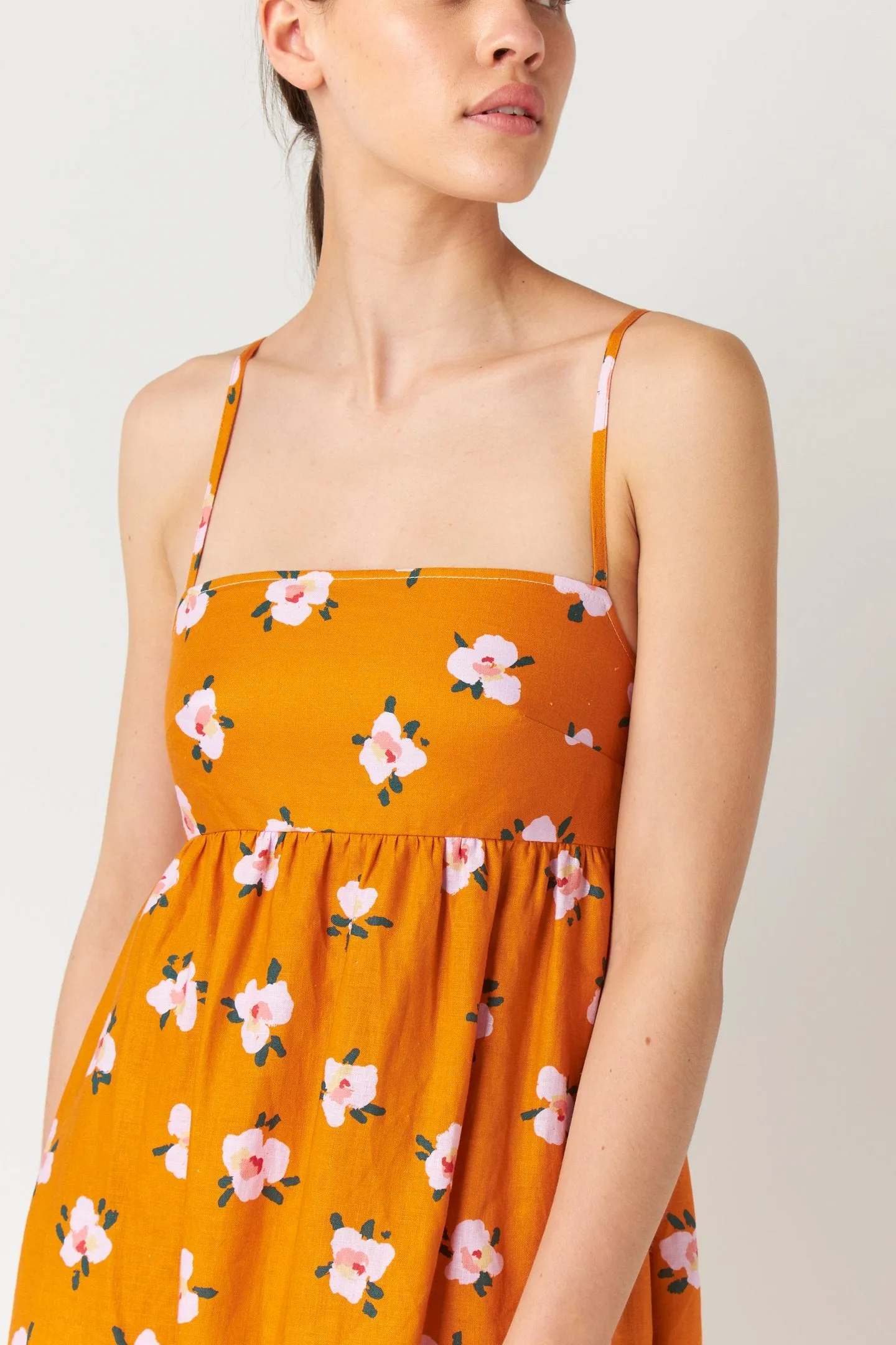 Carlotta Sundress - Tangerine