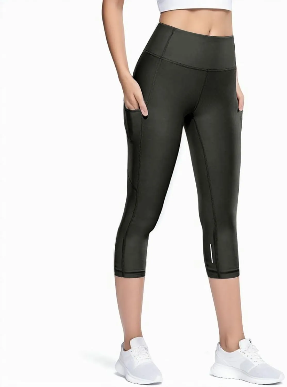 Compression Leggings for Women High Waist Leggings Tummy Control Stretchy Yoga Pants Leggings with Pockets for Women