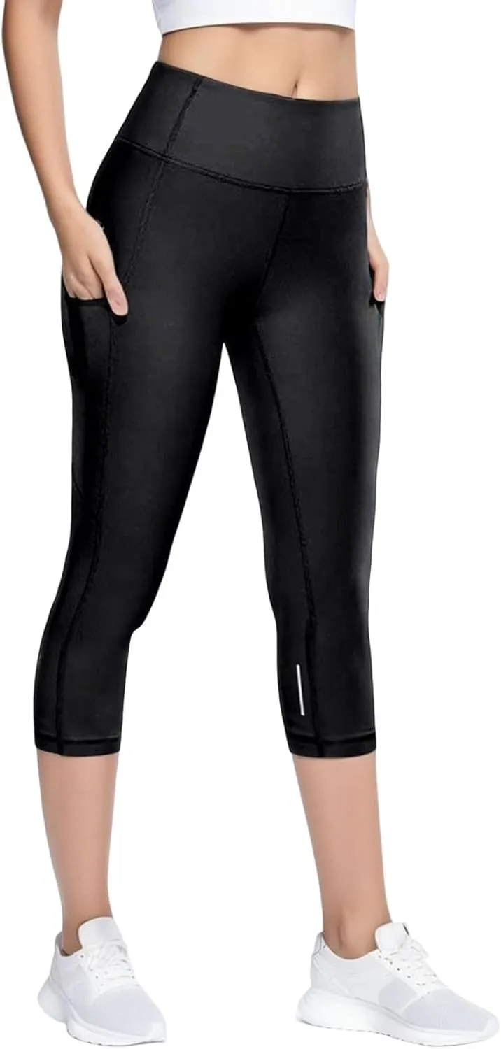 Compression Leggings for Women High Waist Leggings Tummy Control Stretchy Yoga Pants Leggings with Pockets for Women