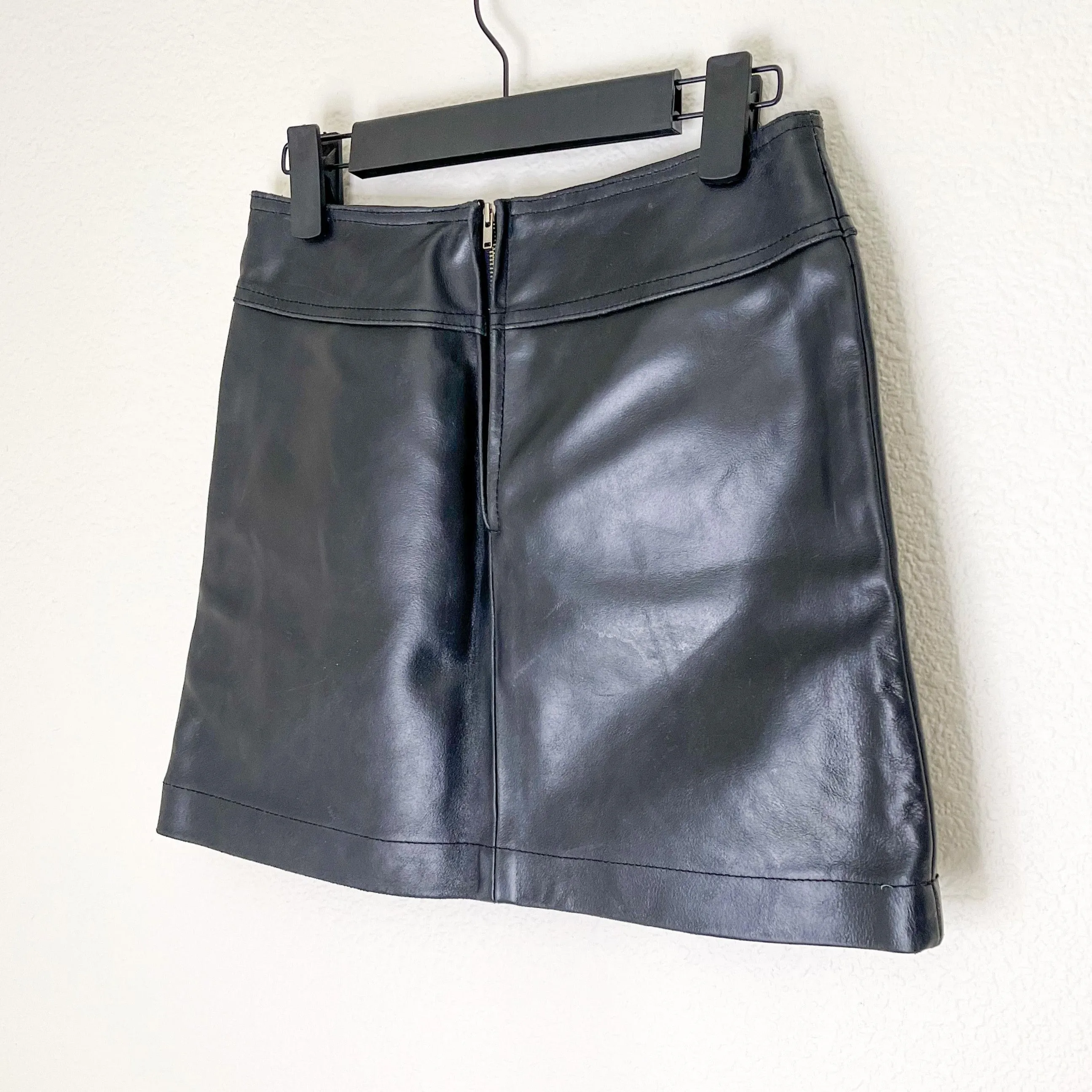 Deadstock Gap 90s Leather Mini Skirt