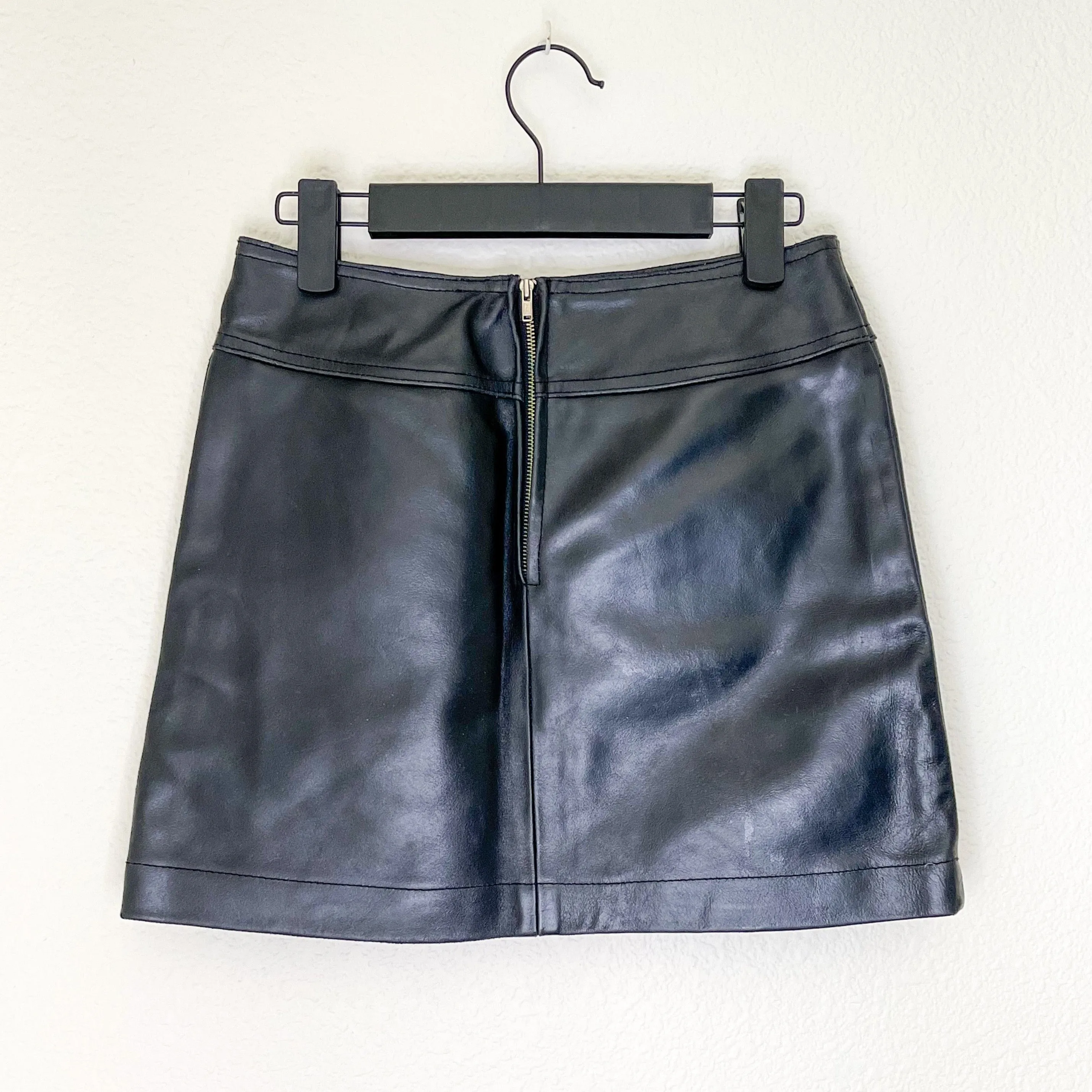 Deadstock Gap 90s Leather Mini Skirt