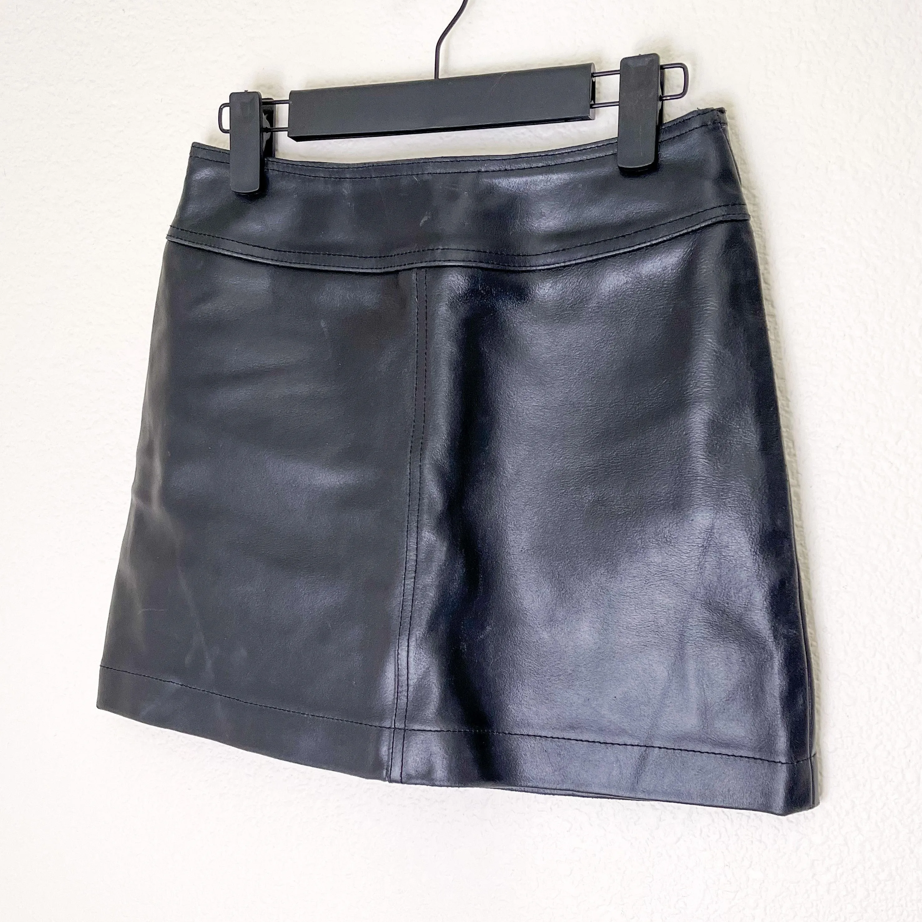 Deadstock Gap 90s Leather Mini Skirt