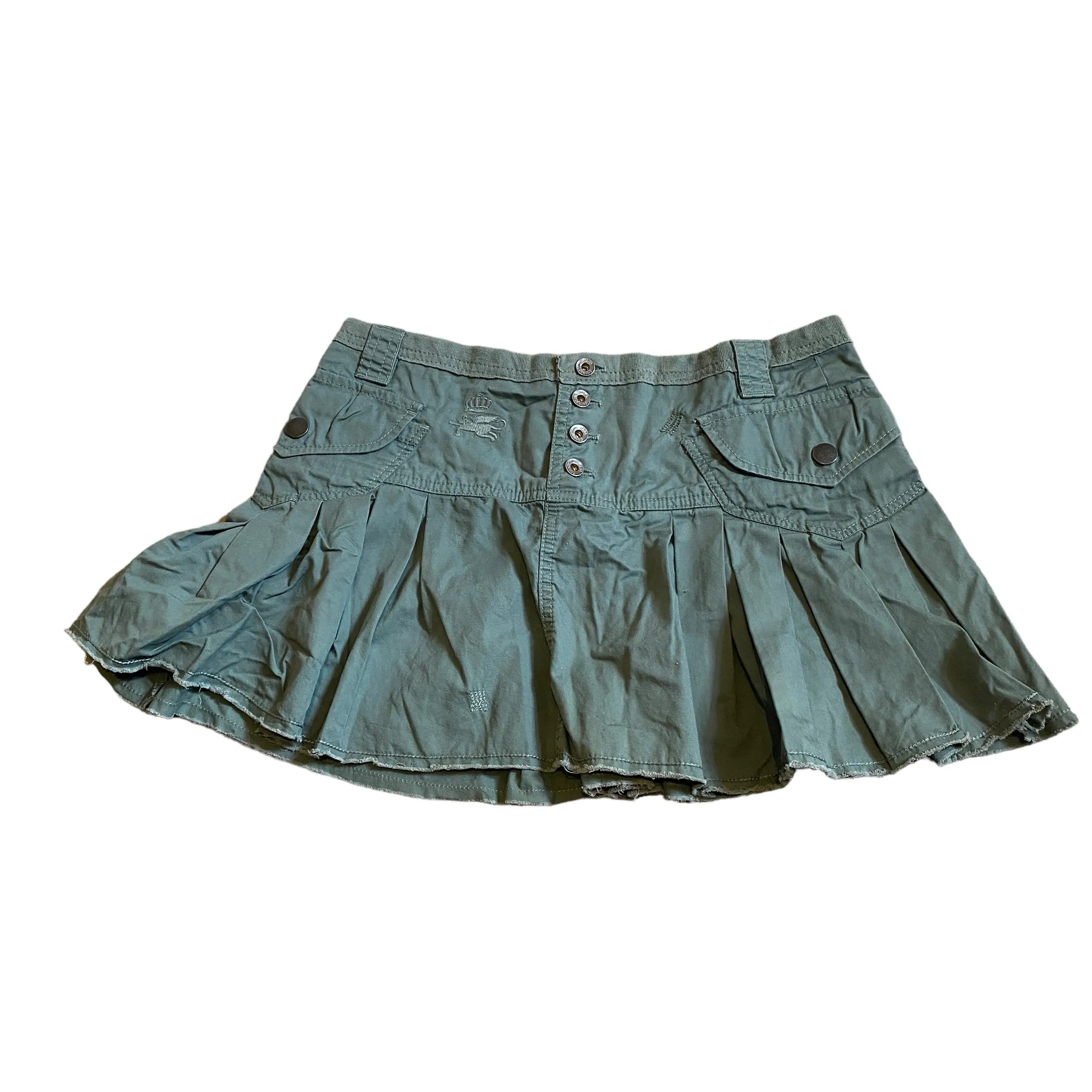 Diesel Utility Cargo Pleated Mini Skirt (S)