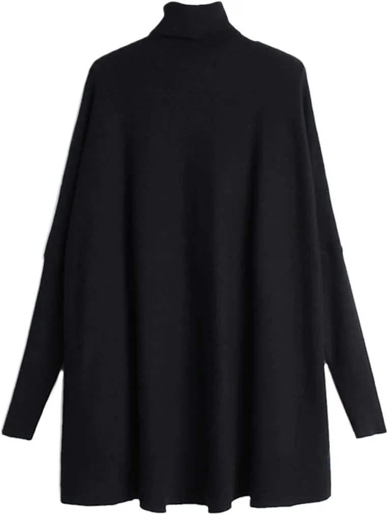 Disimlarl Women Turtleneck Loose Big Size Chic Sweater Bottoming Oversized Winter Sweaters