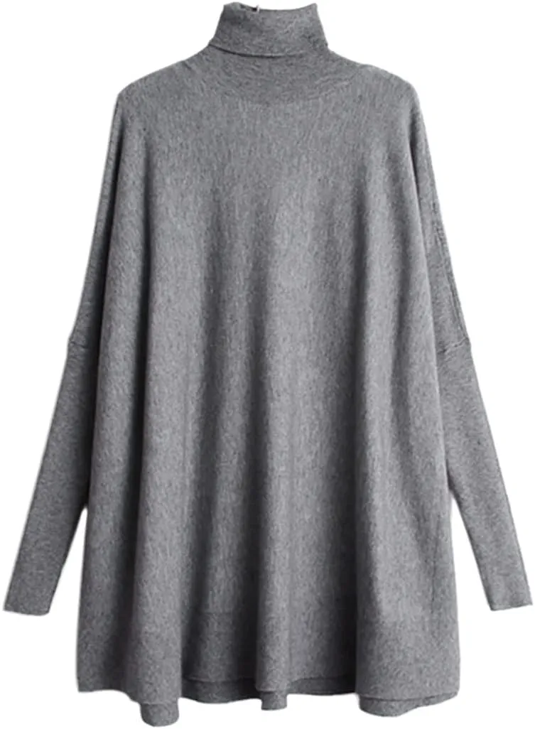 Disimlarl Women Turtleneck Loose Big Size Chic Sweater Bottoming Oversized Winter Sweaters