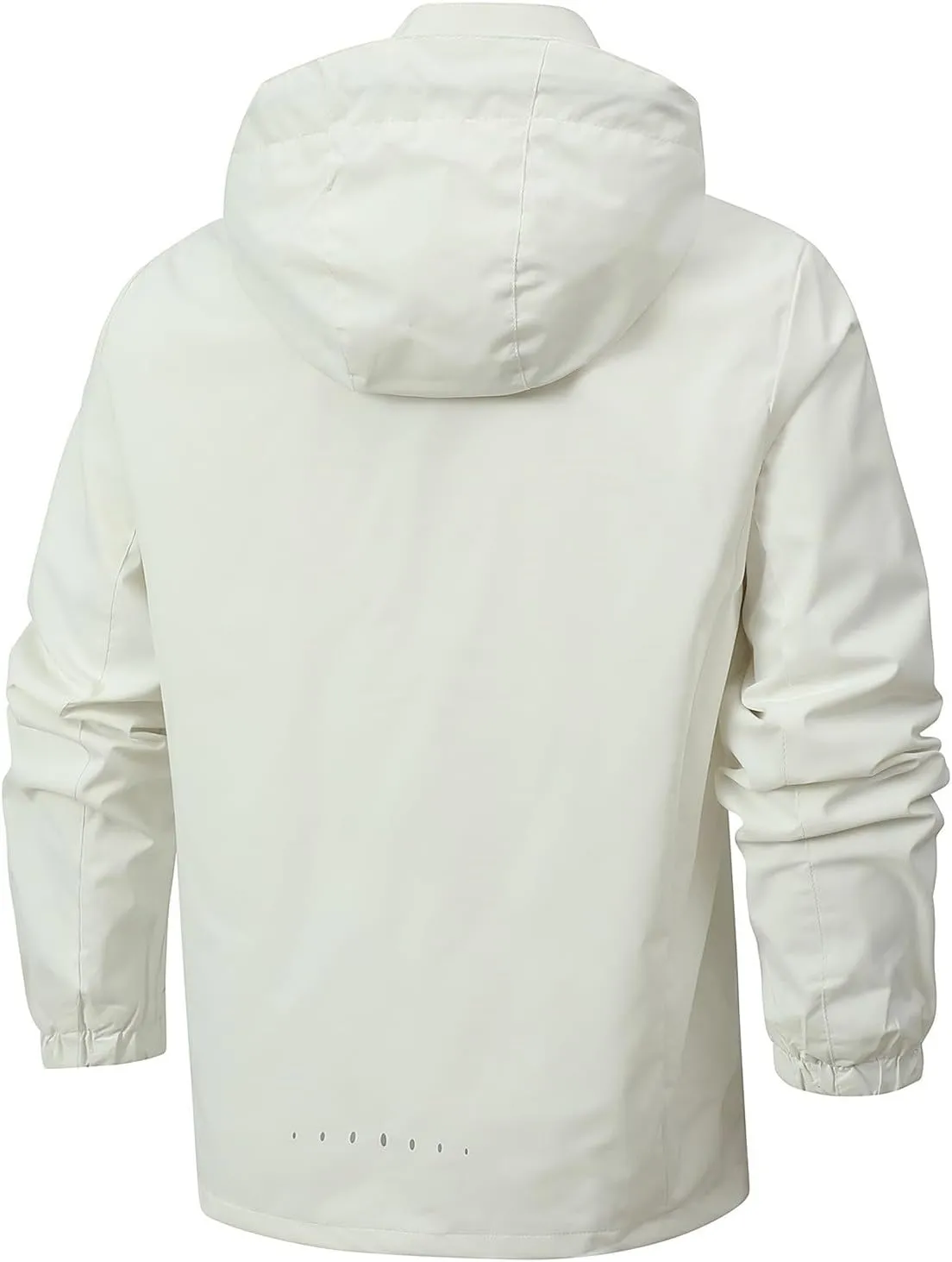 Finelylove Mens Lightweight Rain Jacket Breathable Soft Shell Jacket Waterproof Hooded Windbreaker Raincoat for Hiking