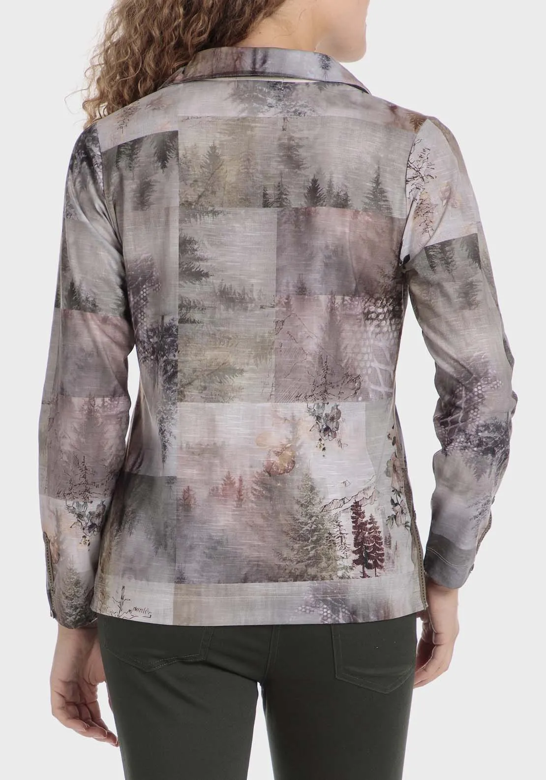 Floral Print Polo - Beige