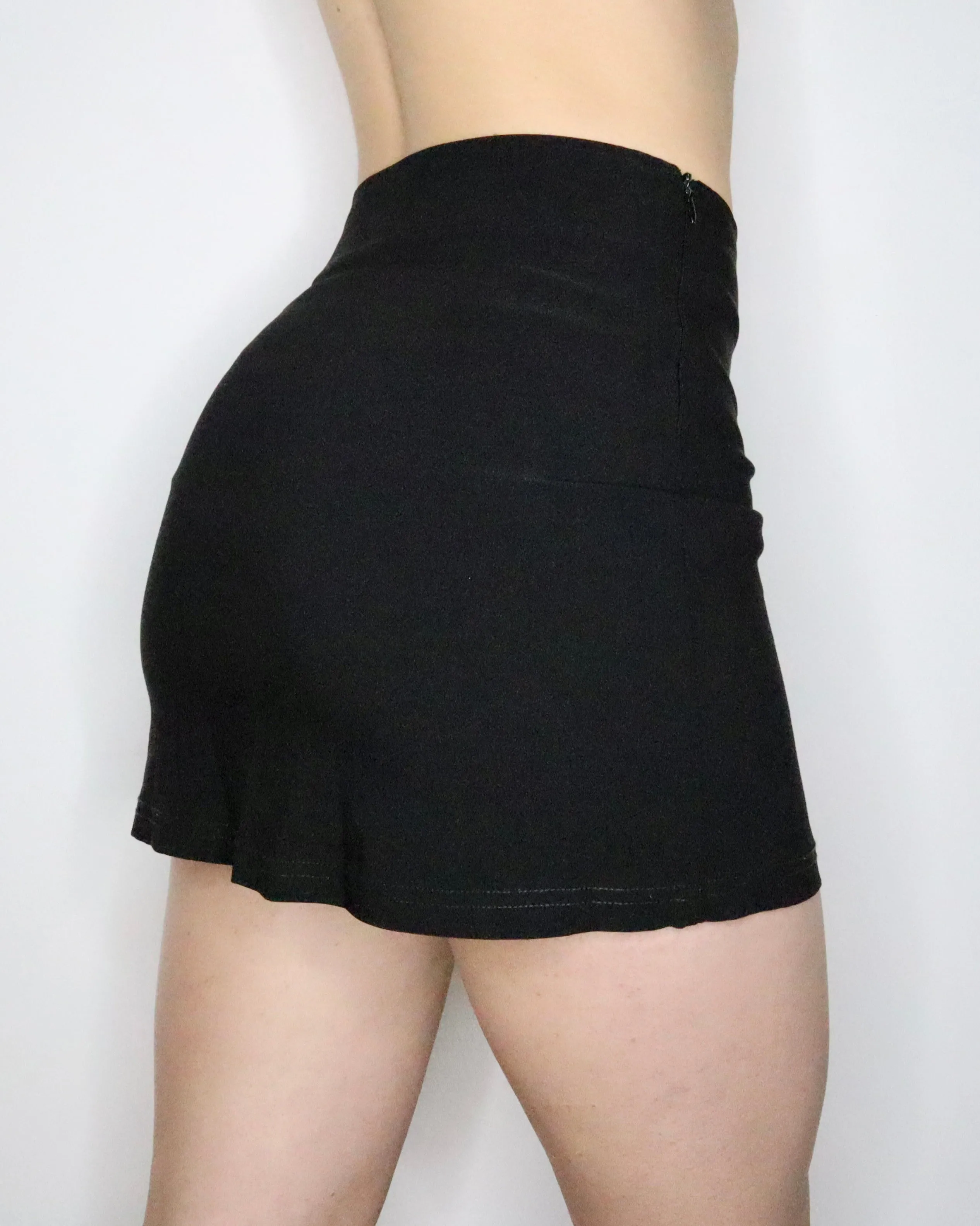 French Black Mini Skirt (Small) 