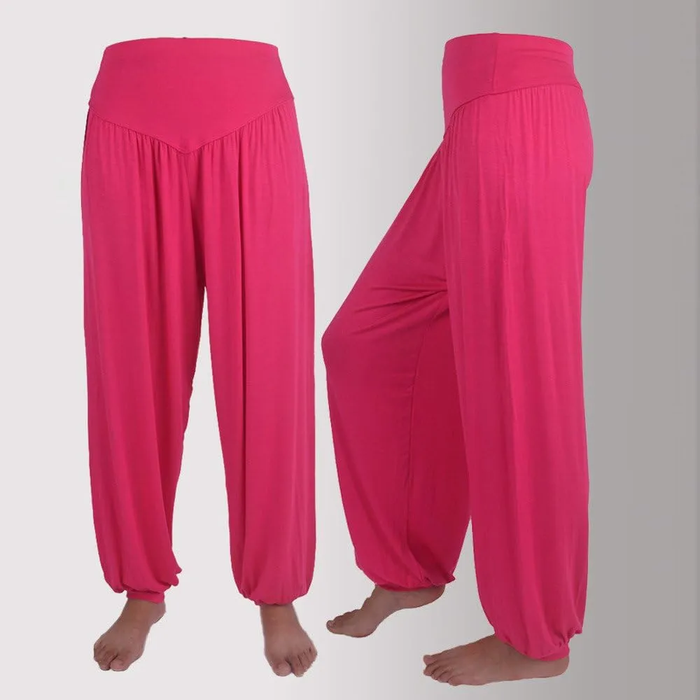 Harem Pants Women Modal Cotton Soft Yoga Pants for Sports Dance,Boho Plus Size Beach Pants Summer Baggy Joggers