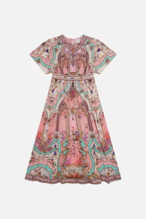 KIDS RELAXED SHIRRED WAIST DRESS 12-14 LETTERS FROM THE PINK ROOM