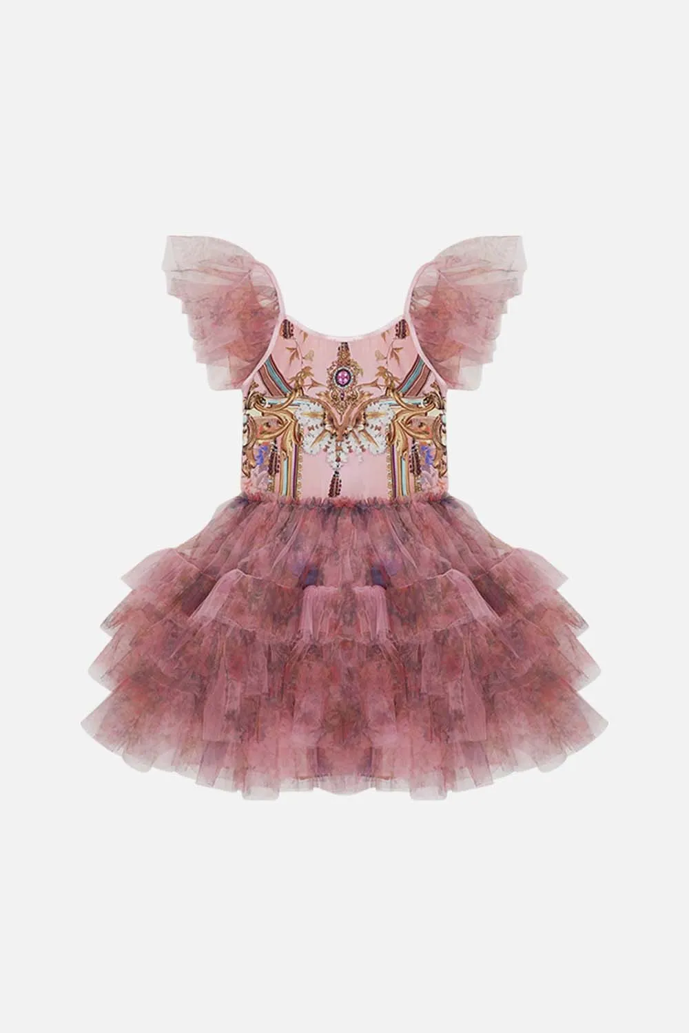 KIDS TUTU DRESS WITH SLEEVE FRILLS 4-10 LETTERS FROM THE PINK ROOM