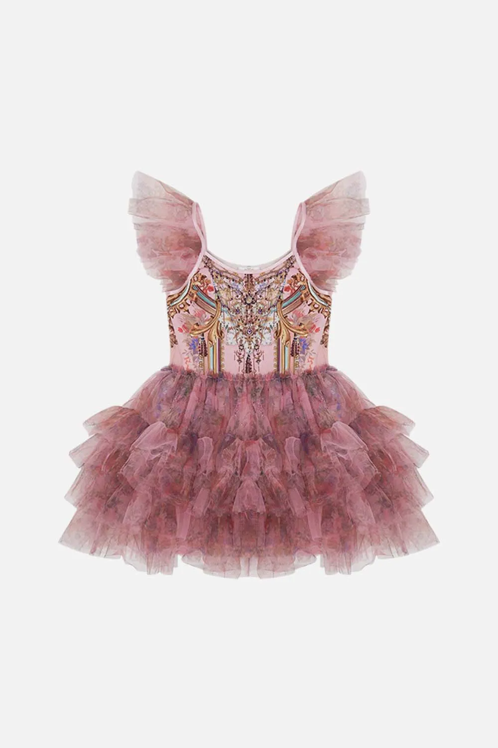 KIDS TUTU DRESS WITH SLEEVE FRILLS 4-10 LETTERS FROM THE PINK ROOM