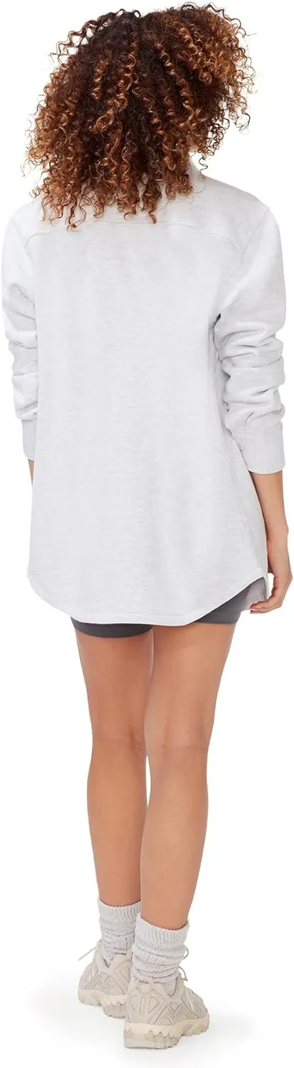 KUT & SO Women’s Shacket – Midweight Fleece Shirt Jacket – Boyfriend Fit, Chic Layering Piece