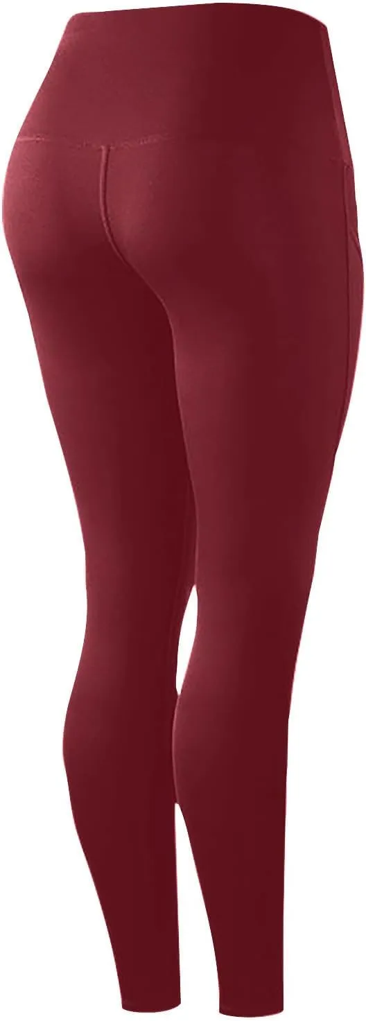 Leggings With Pockets For Women Comfortable And Stretchy Pants High Waisted Leggings Workout Plus Size Yoga Pants