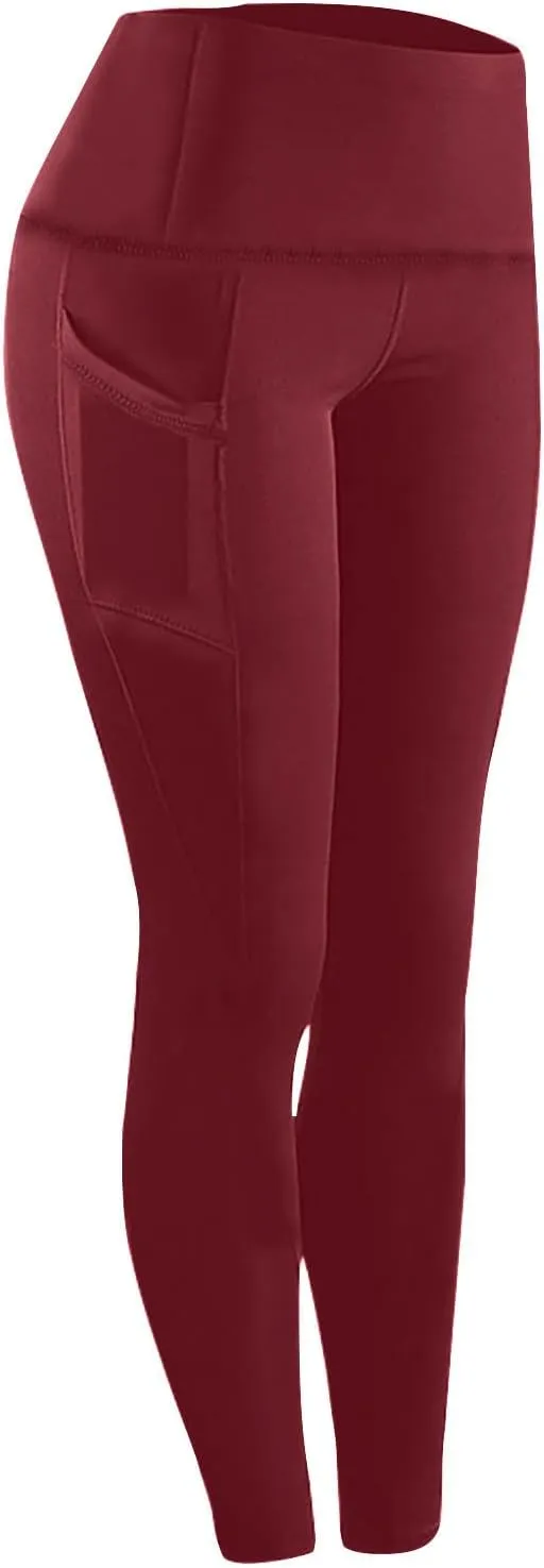 Leggings With Pockets For Women Comfortable And Stretchy Pants High Waisted Leggings Workout Plus Size Yoga Pants