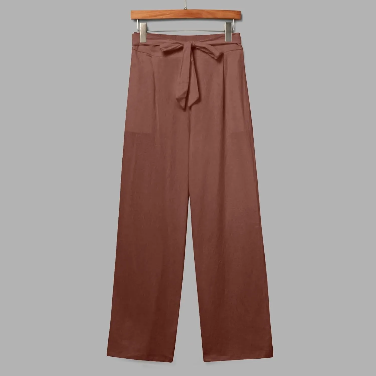 Linen Pants Women Drawstring Plus Size High Waisted Casual Pants Summer Beach Pants Soft Cotton Linen Pants with Pockets