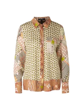 Long Sleeve Patterned Blouse