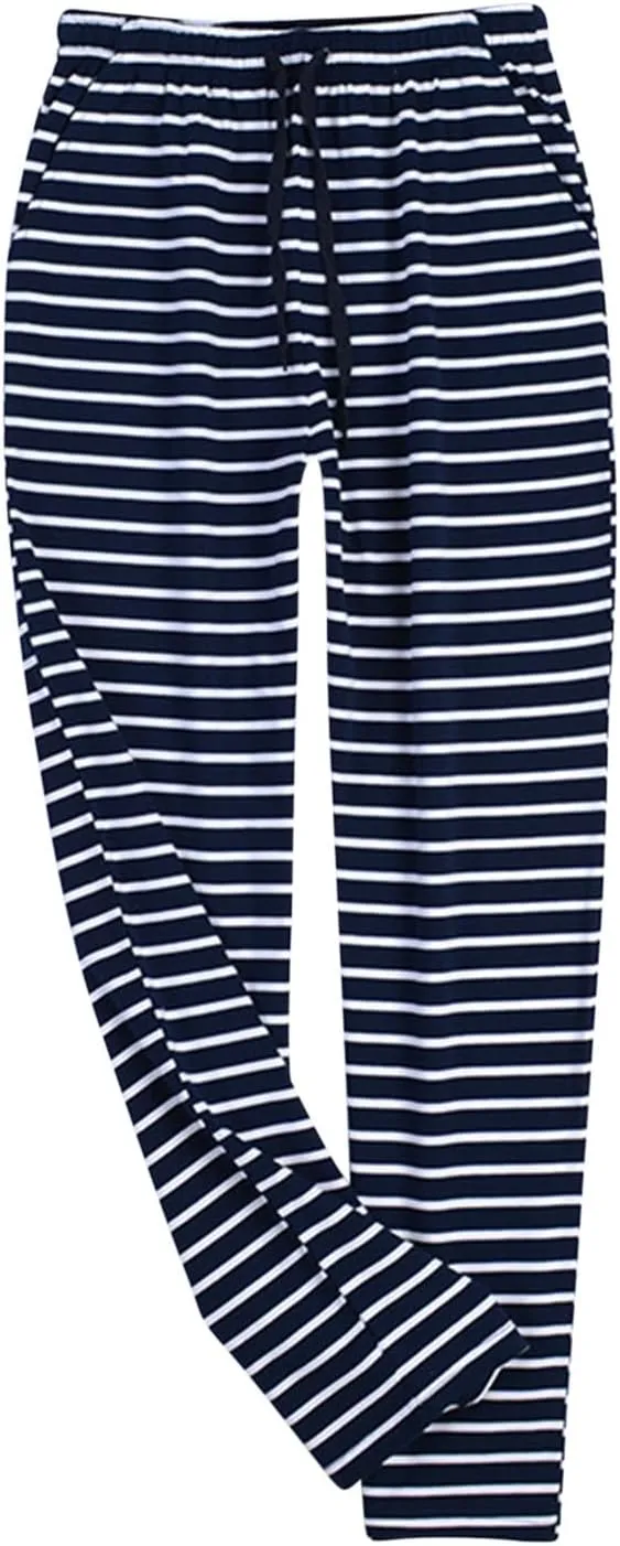 Mens Satin Pajama Pants Modal Long Pajama Bottoms with Drawstring Pocketed Soft Long Lounge Sleep PJ Pants