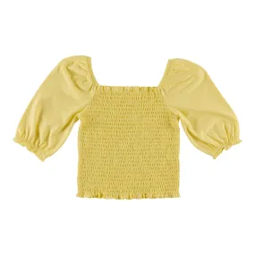 MONKEY BARS Toddler Girl's Squareneck Smocked Top