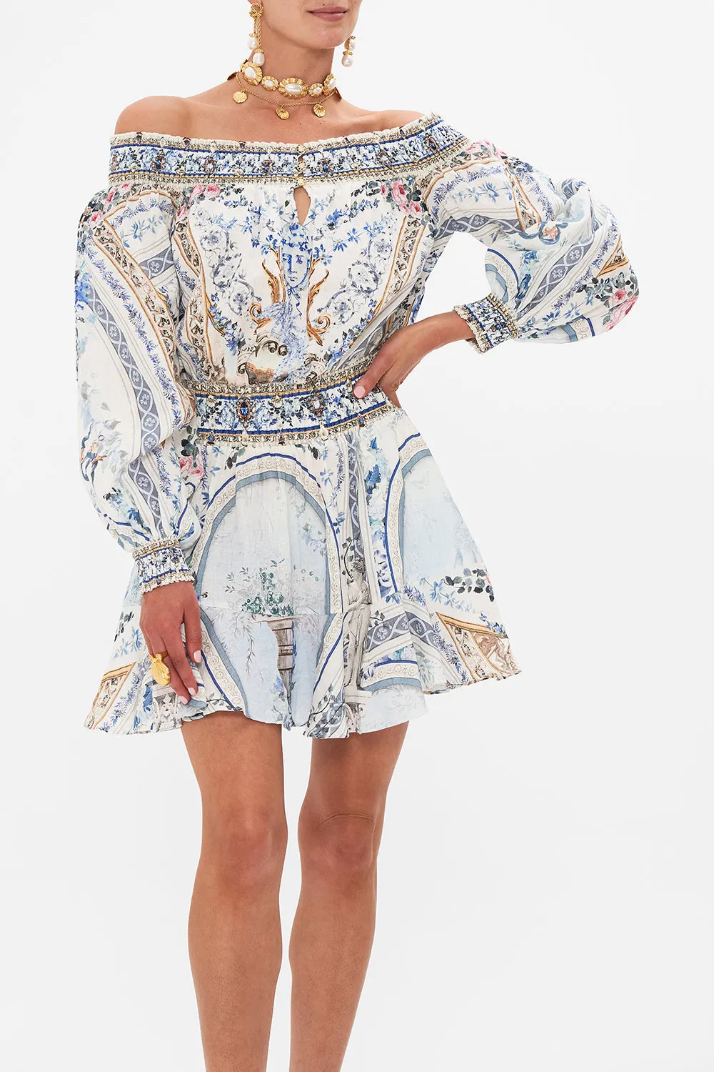 OFF SHOULDER SHORT DRESS SEASON OF THE SIREN