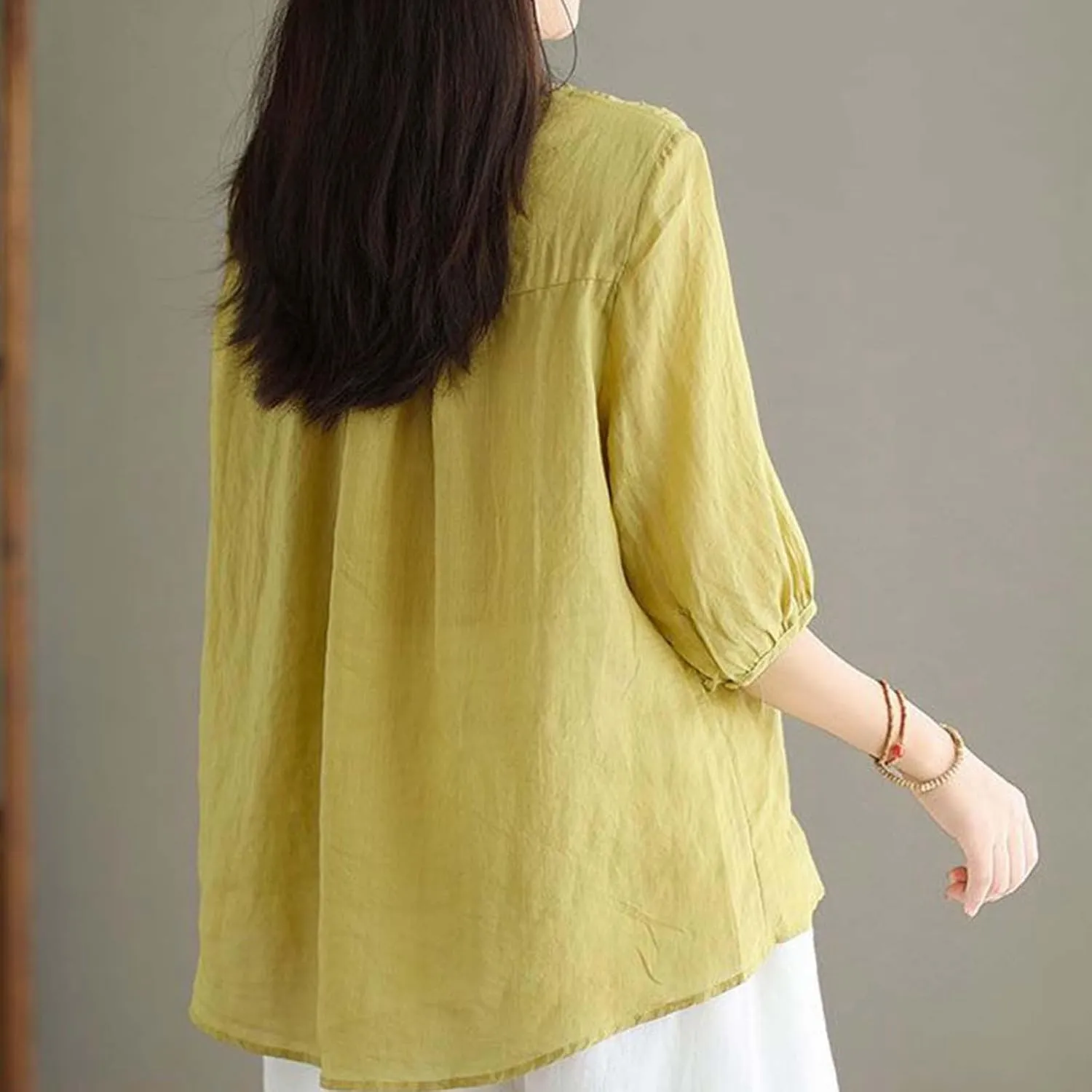 Oversized Crew Neck Linen Tops for Women Short Sleeve Cotton Blend Tee Shirts 2025 Summer Breathable Soft Casual Tops