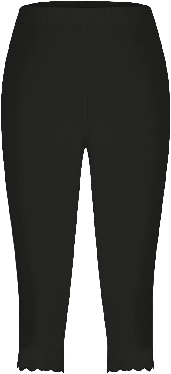 Plus Size Leggings Printed Stretch High Waist Elastic Cropped Pants Resort Beach Leggings Leggings with Pockets
