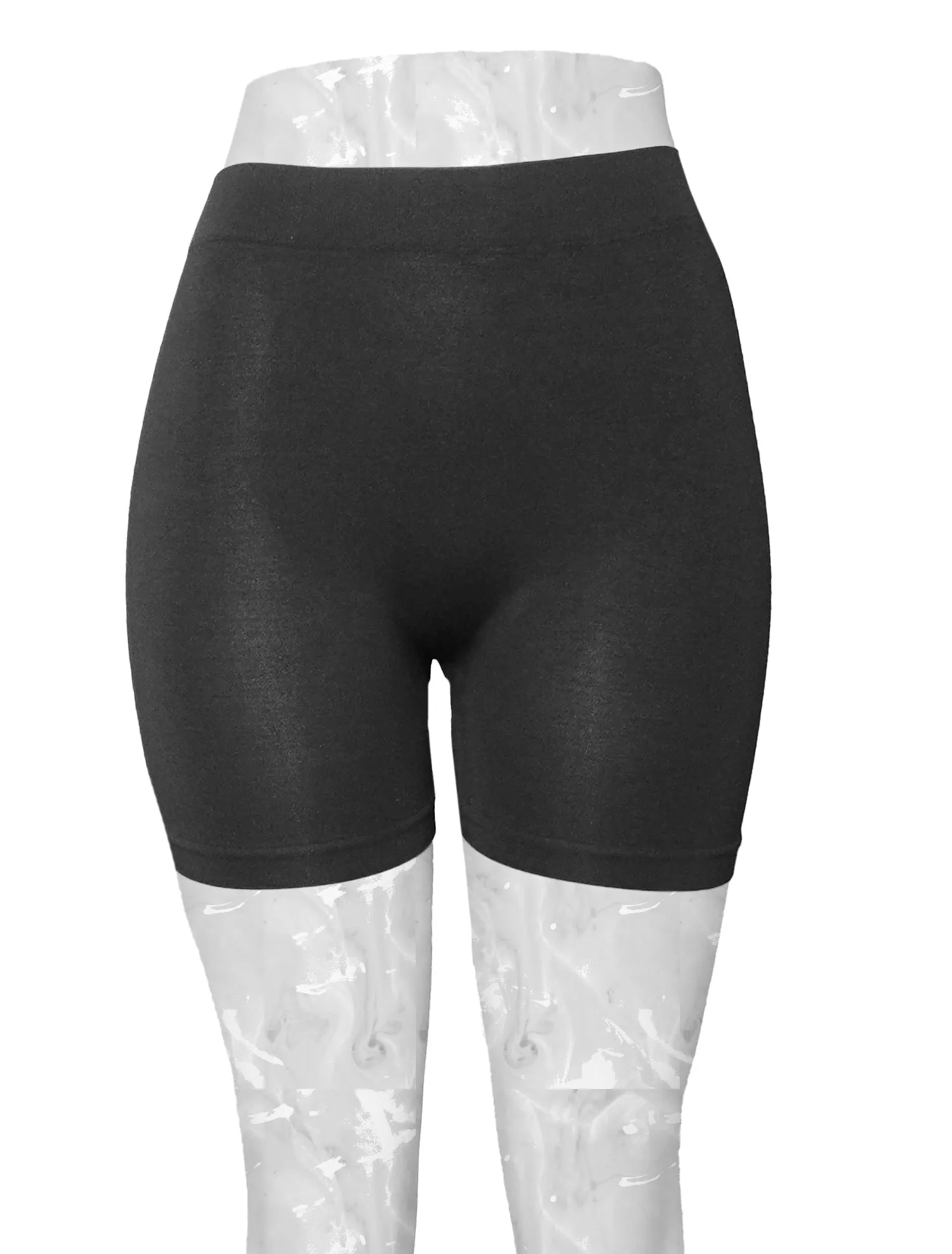 PoshSnob Seamless "V-Back SHORTIES" Scrunch Lounge Thin Skin Shorts M-L Black Navy Grey