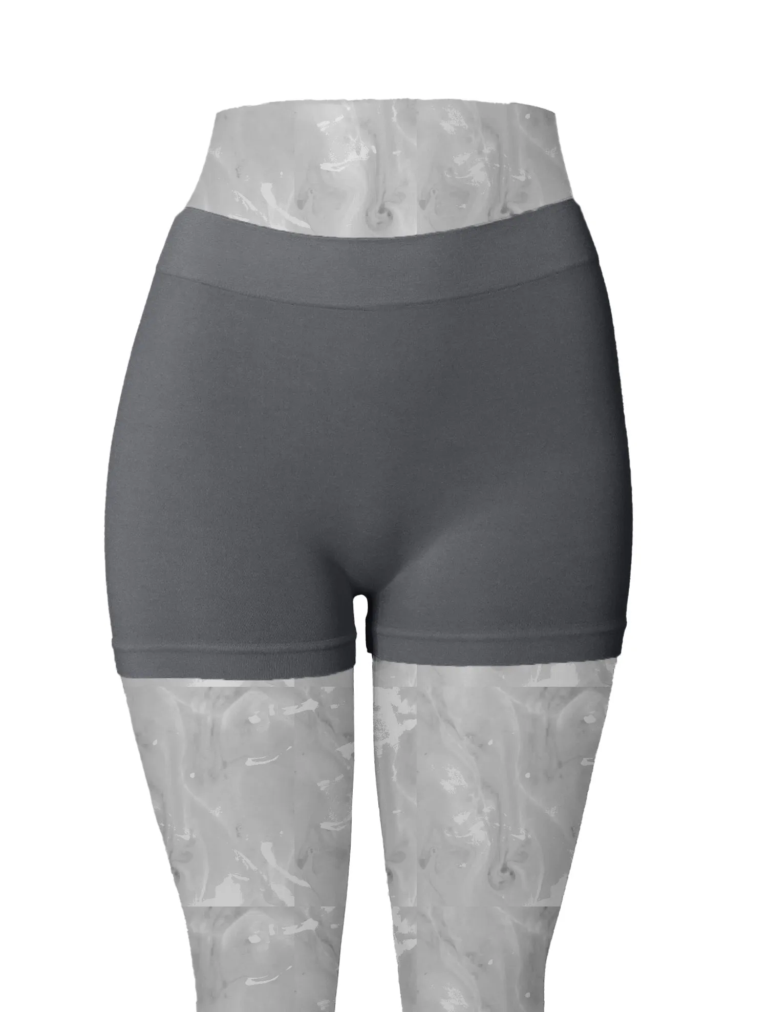 PoshSnob Seamless "V-Back SHORTIES" Scrunch Lounge Thin Skin Shorts M-L Black Navy Grey