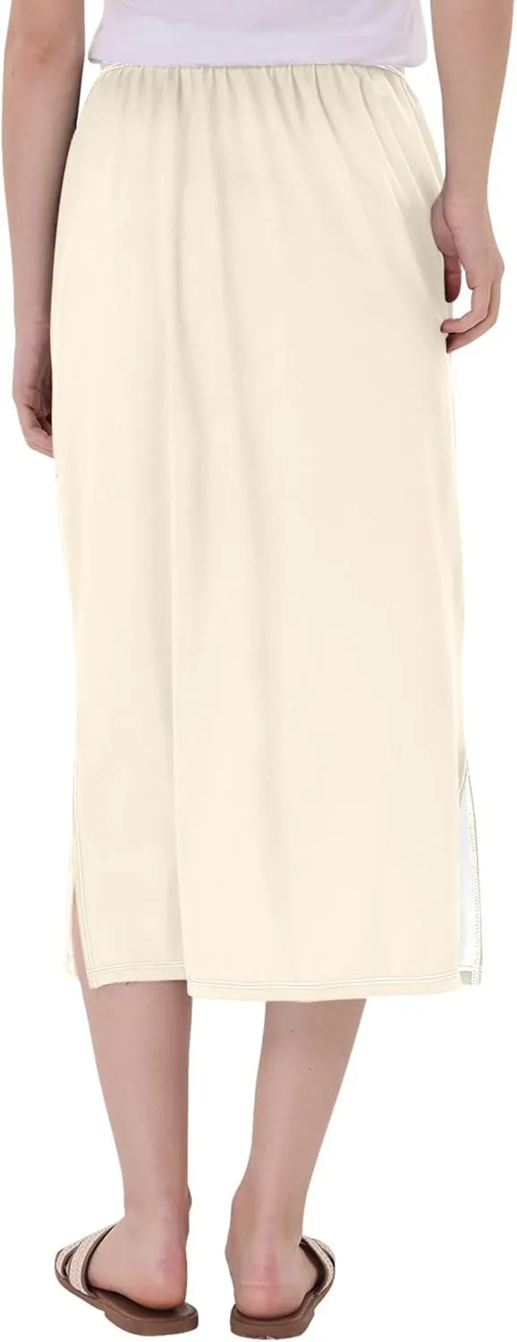 Purple Red Yellow Glitter Side Slit Midi Skirts Women Pencil Straight Skirt Elastic Waist Cute Beach Skirts S