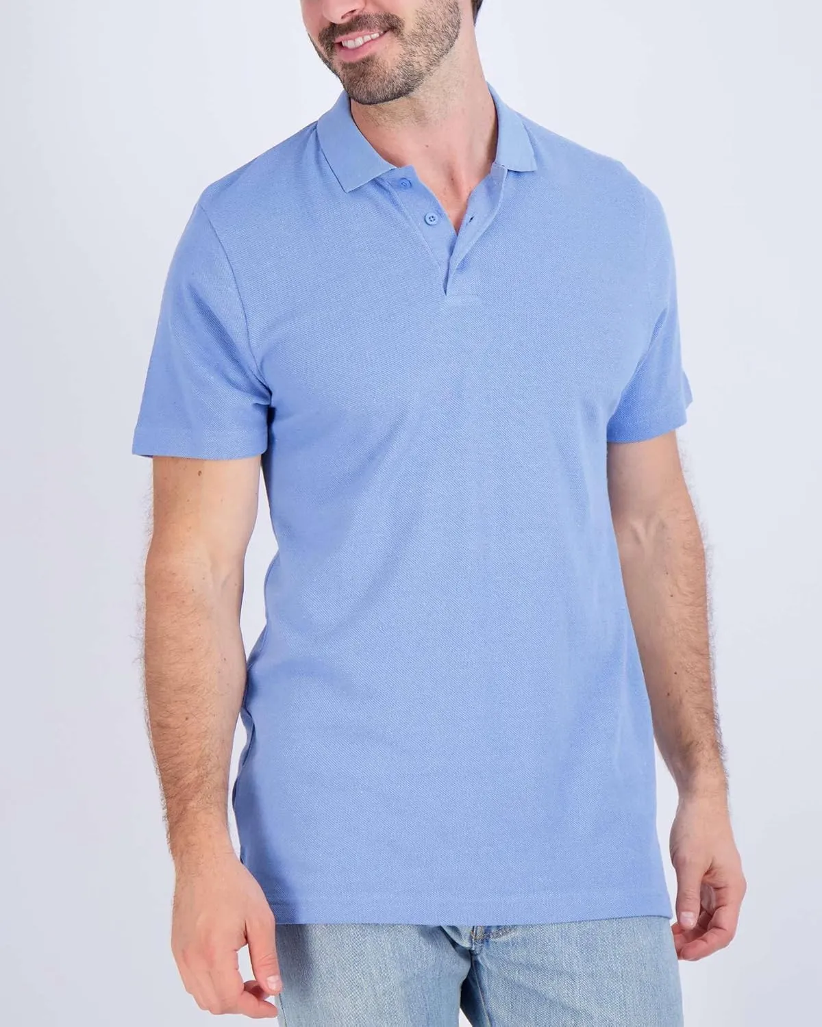 Real Essentials 3 & 4 Pack: Men's Cotton Pique Short Sleeve Polo Shirt - Performance Polo (Available in Big & Tall)
