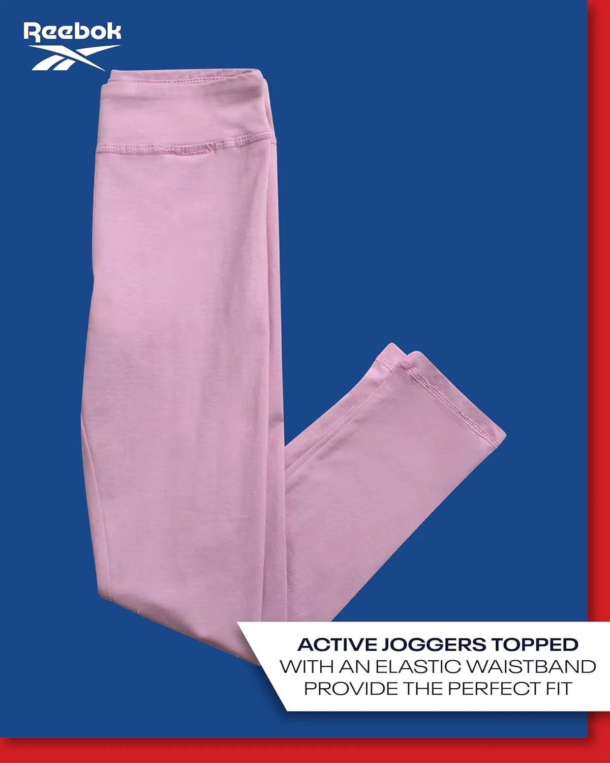 Reebok Girls Leggings - Athletic Performance Cotton Leggings - Stretchy Yoga Pants for Girls Dance Tights (Sizes: 7-12)