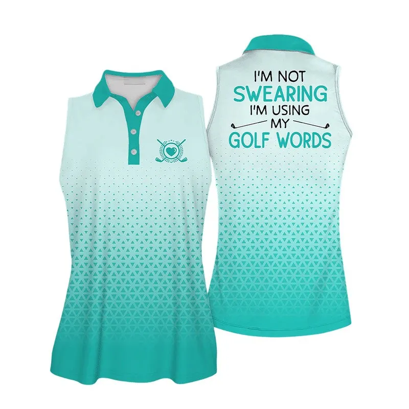 Sleeveless Polo For Golf Woman, Im Not Swearing Sleeveless Polo Shirt