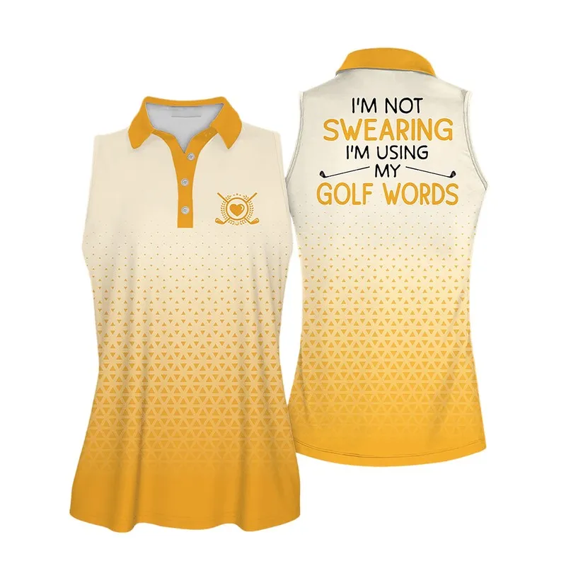 Sleeveless Polo For Golf Woman, Im Not Swearing Sleeveless Polo Shirt