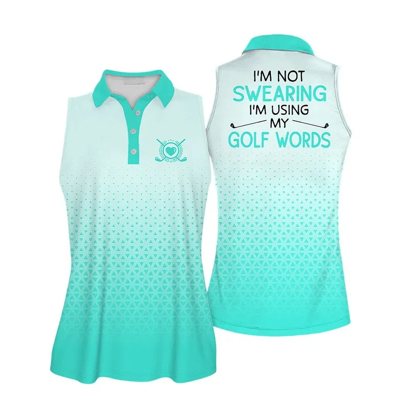 Sleeveless Polo For Golf Woman, Im Not Swearing Sleeveless Polo Shirt