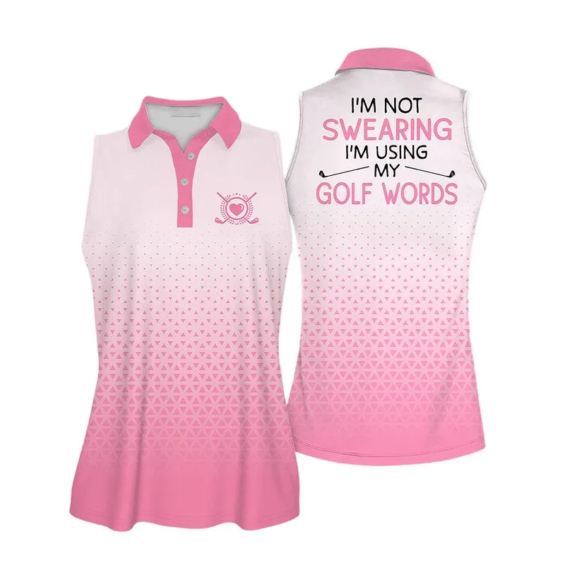 Sleeveless Polo For Golf Woman, Im Not Swearing Sleeveless Polo Shirt